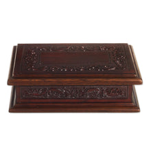 Load image into Gallery viewer, Handcrafted Colonial Wood and Leather Jewelry Box - Andean Details | NOVICA