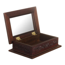Load image into Gallery viewer, Handcrafted Colonial Wood and Leather Jewelry Box - Andean Details | NOVICA