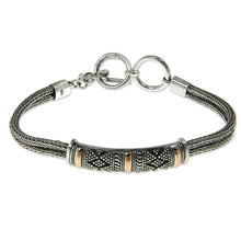 Load image into Gallery viewer, 18k Gold Accented Sterling Silver 925 Bracelet - Naga's Mystery | NOVICA