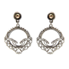 Load image into Gallery viewer, Gold accent dangle earrings - Golden Sunset | NOVICA