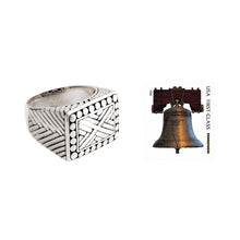 Load image into Gallery viewer, Men's Handcrafted Sterling Silver Signet Ring - Ancient Fortress | NOVICA