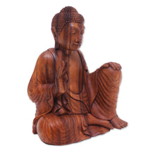 Load image into Gallery viewer, Suar Wood Sculpture - Buddha's Lesson | NOVICA