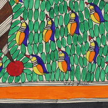 Load image into Gallery viewer, Folk Art Madhubani painting - Smiling Tree of Life | NOVICA