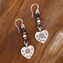 Load image into Gallery viewer, Handcrafted Silver Heart Earrings - Tribal Hearts | NOVICA