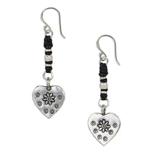 Load image into Gallery viewer, Handcrafted Silver Heart Earrings - Tribal Hearts | NOVICA