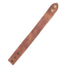 Load image into Gallery viewer, Men's Brown Leather Wristband Bracelet Handmade in Mexico - Equestrian | NOVICA
