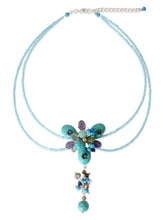 Load image into Gallery viewer, Hand Made Beaded Turquoise Colored Necklace - Sweet Serenade | NOVICA