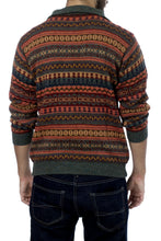 Load image into Gallery viewer, Men's Fair Trade Alpaca Art Knit Pullover Sweater - Mountain Sunset | NOVICA
