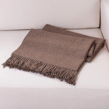 Load image into Gallery viewer, 100% alpaca throw - Cozy Brown | NOVICA