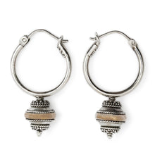 Load image into Gallery viewer, Silver and 18k Gold Hoop Earrings - Reminisce | NOVICA