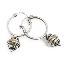 Load image into Gallery viewer, Silver and 18k Gold Hoop Earrings - Reminisce | NOVICA