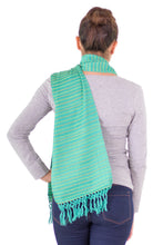 Load image into Gallery viewer, Artisan Crafted Cotton Striped Scarf - Eco Fantasy | NOVICA