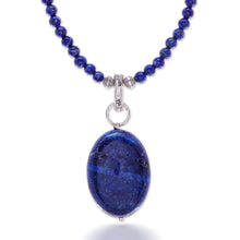 Load image into Gallery viewer, Handmade Lapis Lazuli Pendant Necklace - Blue Lady | NOVICA