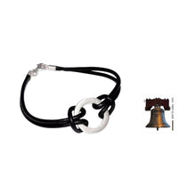 Load image into Gallery viewer, Sterling Silver Leather Wristband Men's Bracelet - Harvest Moon | NOVICA