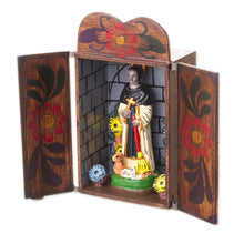 Load image into Gallery viewer, Handmade Wood Retablo Sculpture - Saint Martin de Porres | NOVICA