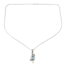 Load image into Gallery viewer, Blue topaz pendant necklace - Grace | NOVICA