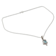 Load image into Gallery viewer, Blue topaz pendant necklace - Grace | NOVICA