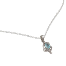 Load image into Gallery viewer, Blue topaz pendant necklace - Grace | NOVICA