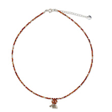 Load image into Gallery viewer, Hand Made Beaded Carnelian Necklace - Elephantine Charm | NOVICA