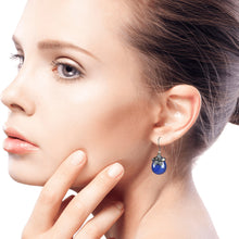 Load image into Gallery viewer, Lapis Lazuli Earrings Sterling Silver Floral Jewelry - Lovely Lily | NOVICA