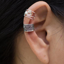 Load image into Gallery viewer, Sterling silver ear cuff earrings (Pair) - Contrasts | NOVICA