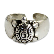 Load image into Gallery viewer, Hand Crafted Sterling Silver Turtle Toe Ring - Walk Slowly | NOVICA
