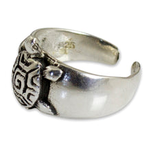 Load image into Gallery viewer, Hand Crafted Sterling Silver Turtle Toe Ring - Walk Slowly | NOVICA