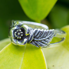 Load image into Gallery viewer, Handcrafted Floral Sterling Silver Toe Ring from Thailand - Chiang Mai Rose | NOVICA