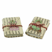 Load image into Gallery viewer, Handmade paper journals (Pair) - Lakshmi and Ganesha | NOVICA