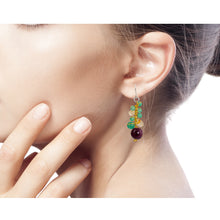 Load image into Gallery viewer, Handcrafted Citrine and Quartz Cluster Earrings - Sweet Berries | NOVICA