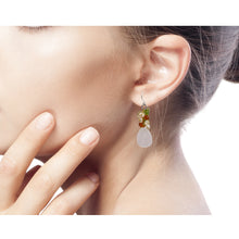 Load image into Gallery viewer, Quartz Carnelian Citrine Cluster Earrings - Tropical Garden | NOVICA