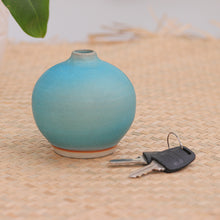 Load image into Gallery viewer, Ceramic Bud Vase Crafted by Hand (medium) - Turquoise Realm | NOVICA