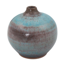 Load image into Gallery viewer, Ceramic Bud Vase Crafted by Hand (medium) - Turquoise Realm | NOVICA