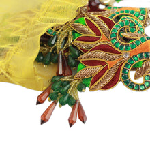 Load image into Gallery viewer, Embroidered Beaded Ornaments from India (set of 5) - Mughal Tulips | NOVICA