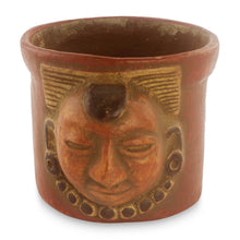 Load image into Gallery viewer, Handcrafted Ceramic Vase with Antiqued Finish - Pibil King | NOVICA