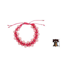 Load image into Gallery viewer, Artisan Crafted Rose Quartz Wristband Bracelet - Waves | NOVICA