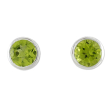 Load image into Gallery viewer, Peridot Stud Earrings Sterling Silver Jewelry - Spark of Life | NOVICA