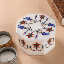 Load image into Gallery viewer, Fair Trade Marble Inlay Jewelry Box - Green Lily Garland | NOVICA