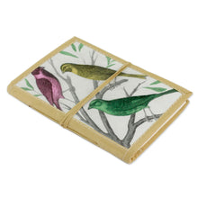 Load image into Gallery viewer, 48-page Handmade Paper Handcrafted Journal - Sparrows | NOVICA