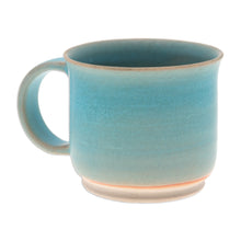 Load image into Gallery viewer, Thai Handmade Turquoise Blue and Brown Pottery Mug - Earth and Sky | NOVICA