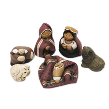 Load image into Gallery viewer, 7-Piece Folk Art Cuzco-Themed Nativity Scene Made in Peru - Born in Cuzco | NOVICA