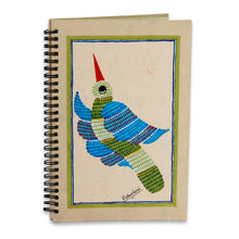 Load image into Gallery viewer, Bird Themed Handpainted Blank Journal from India - Freedom | NOVICA