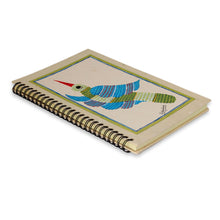 Load image into Gallery viewer, Bird Themed Handpainted Blank Journal from India - Freedom | NOVICA