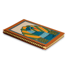 Load image into Gallery viewer, Gond Style Handmade Paper Journal by Indian Artisan - Dance of Freedom | NOVICA