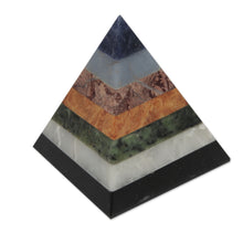Load image into Gallery viewer, Artisan Crafted Seven Gem Pyramid Sculpture from the Andes - Empowered Spirituality | NOVICA