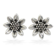 Load image into Gallery viewer, Small Sterling Silver Sun Flower Post Earrings from Thailand - Sunflower Love | NOVICA
