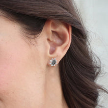 Load image into Gallery viewer, Small Sterling Silver Sun Flower Post Earrings from Thailand - Sunflower Love | NOVICA