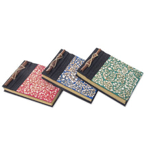 Load image into Gallery viewer, Assorted Color Balinese Natural Fiber Journals (Set of 3) - Beratan Mosaic I | NOVICA