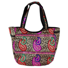 Load image into Gallery viewer, Colorful Paisley Brocade Handbag from Indian Artisan - Double Paisley | NOVICA