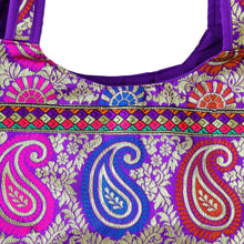 Load image into Gallery viewer, Multicolored Brocade Shoulder Bag by Indian Artisan - Paisley Parade | NOVICA